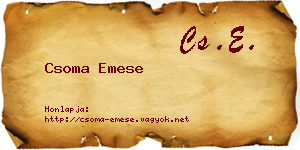 Csoma Emese névjegykártya