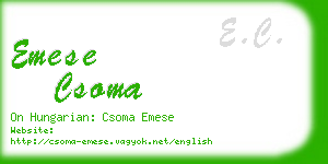 emese csoma business card